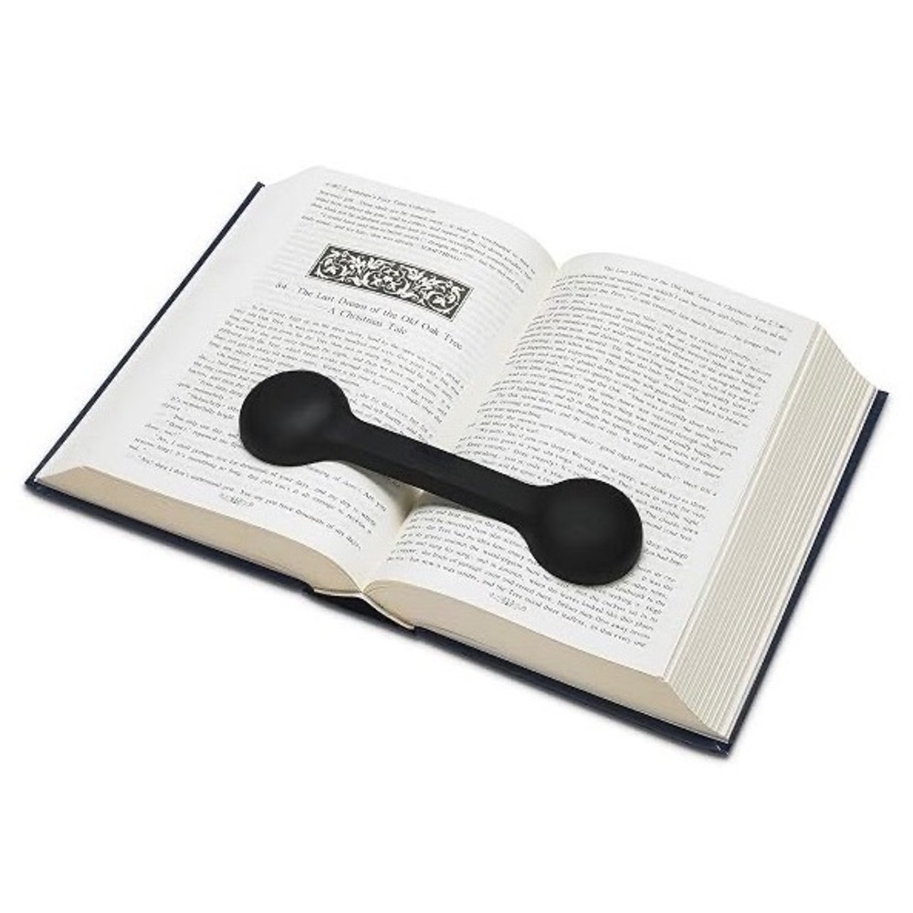 NEW Superior Essentials Genuine Leather Book Weight Page Holder Black Box